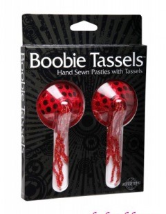 Гламурные накладки на Соски - Boobie Tassels, красные